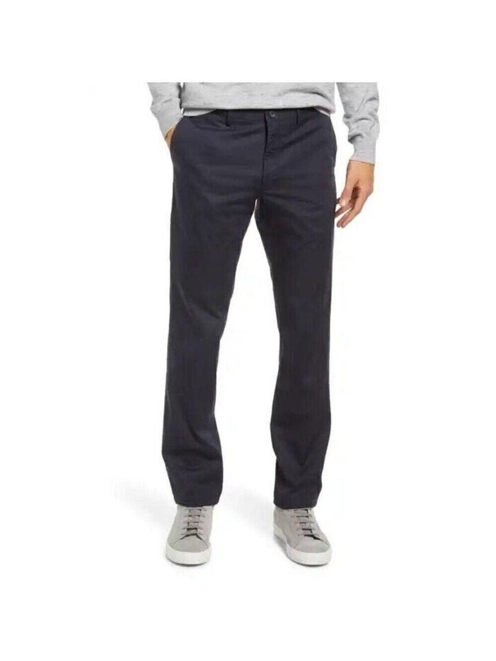 NORDSTROM Bnwot Tech-Smart Trim Fit Pants Trousers Navy Blue Chinos